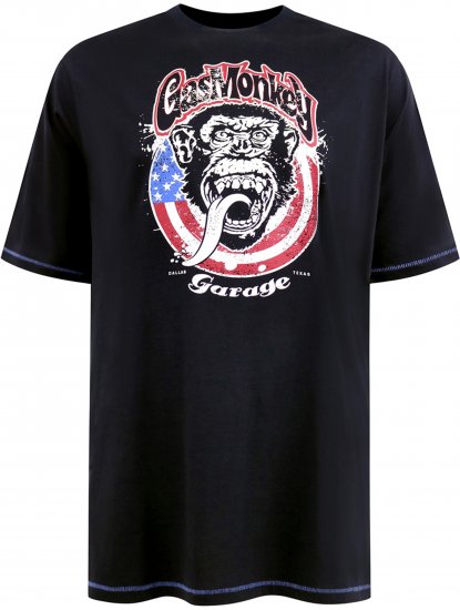 D555 Birkenhead T-Shirt Gas Monkey Garage Navy - T-shirts - Stora T-shirts - 2XL-14XL