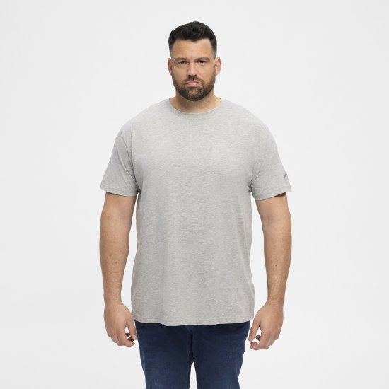 North Latitude T-Shirt O-Neck Grey Melange TALL - TALL T-shirts - T-Shirts för Långa Män