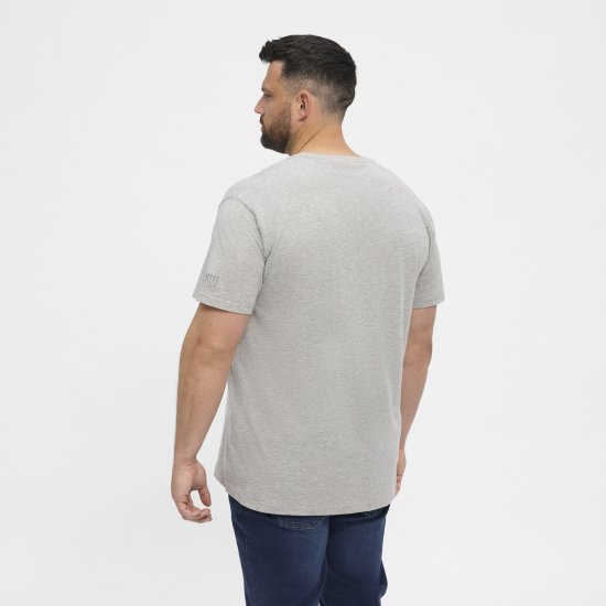 North Latitude T-Shirt O-Neck Grey Melange TALL - TALL T-shirts - T-Shirts för Långa Män