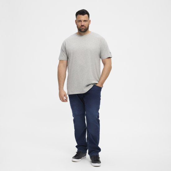 North Latitude T-Shirt O-Neck Grey Melange TALL - TALL T-shirts - T-Shirts för Långa Män