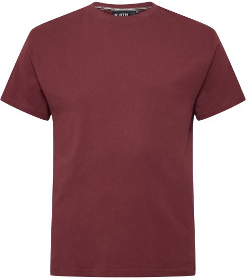 North Latitude T-Shirt O-Neck Bordeaux TALL - TALL T-shirts - T-Shirts för Långa Män
