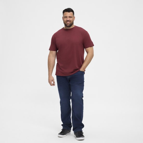 North Latitude T-Shirt O-Neck Bordeaux TALL - TALL T-shirts - T-Shirts för Långa Män