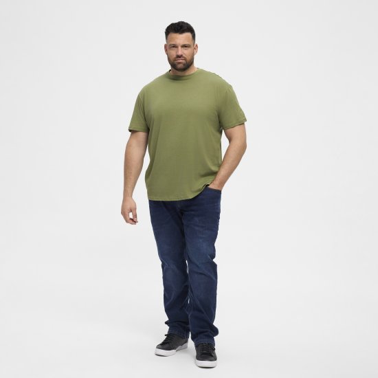 North Latitude T-Shirt O-Neck Olive Green TALL - TALL T-shirts - T-Shirts för Långa Män