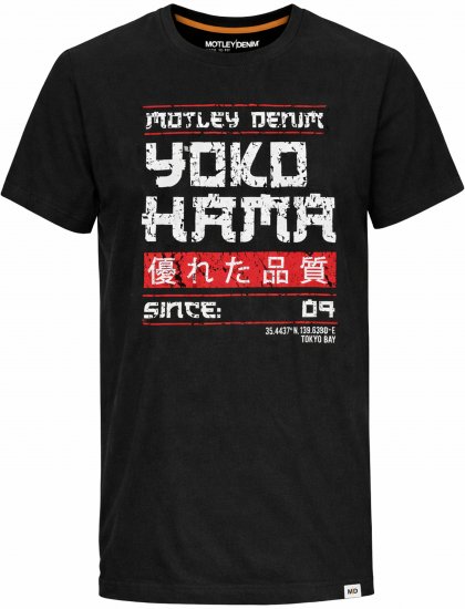 Motley Denim Swindon T-shirt Black - T-shirts - Stora T-shirts - 2XL-14XL
