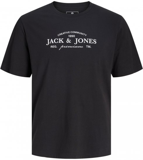Jack & Jones Kevin T-Shirt Svart - T-shirts - Stora T-shirts - 2XL-14XL