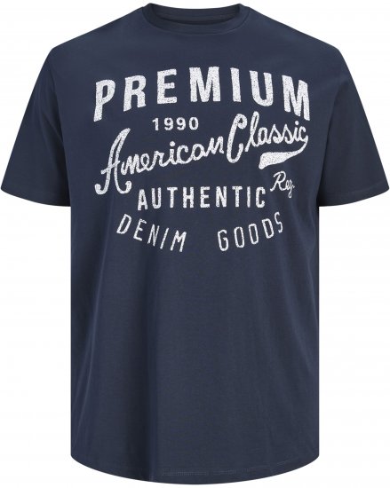 Jack & Jones Alex T-Shirt Mörkblå - T-shirts - Stora T-shirts - 2XL-14XL