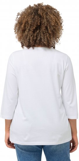 Ulla Popken City Name Graphic Tee Snow White - Tryckta T-shirts för dam i stora storlekar - 