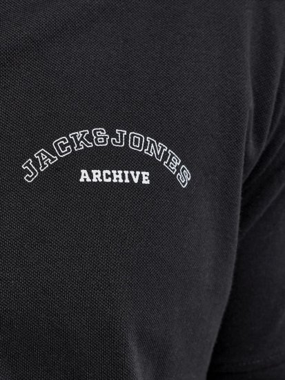 Jack & Jones College Logo Polo Short Sleeve Black - Pikétröjor - Stora pikétröjor - 2XL-8XL