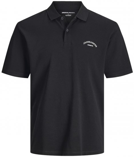 Jack & Jones College Logo Polo Short Sleeve Black - Pikétröjor - Stora pikétröjor - 2XL-8XL