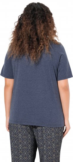 Ulla Popken Peacock Short Sleeve Graphic Tee - Tryckta T-shirts för dam i stora storlekar - 