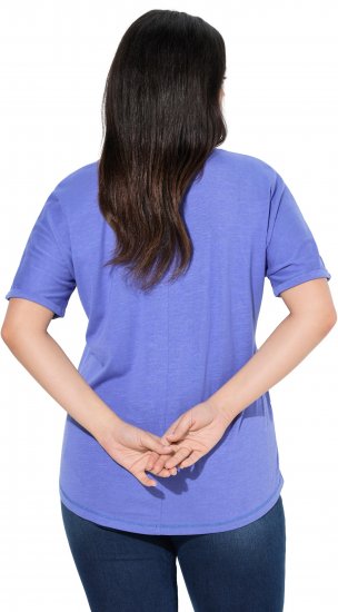 Ulla Popken Lady Of The Moon Short Sleeve Graphic Tee Lavender - Tryckta T-shirts för dam i stora storlekar - 
