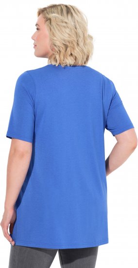 Ulla Popken Essential Front Pleat Tee Peacock Blue - T-shirts - 