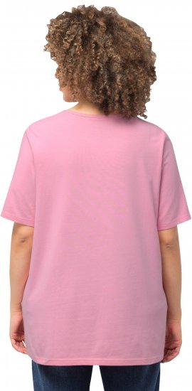 Ulla Popken Essential Square Neck Stretch Tee Light Pink - T-shirts - 