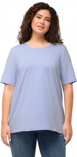 Ulla Popken Essential Round Neck Stretch Tee Sky Blue - T-shirts - 
