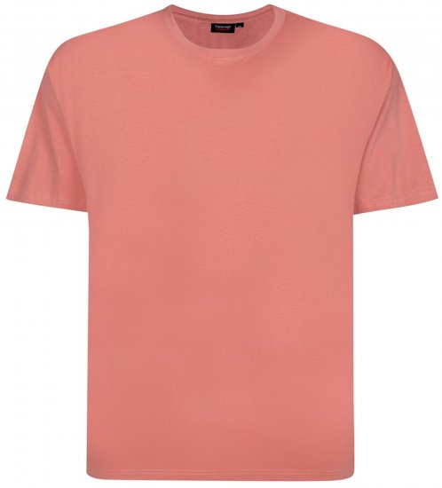 Espionage T015 Plain T-Shirt Coral - T-shirts - Stora T-shirts - 2XL-14XL