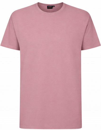 Espionage T015 Plain T-Shirt Pink - T-shirts - Stora T-shirts - 2XL-14XL