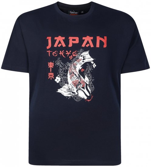 Espionage T437 Japan T-Shirt Black - T-shirts - Stora T-shirts - 2XL-14XL