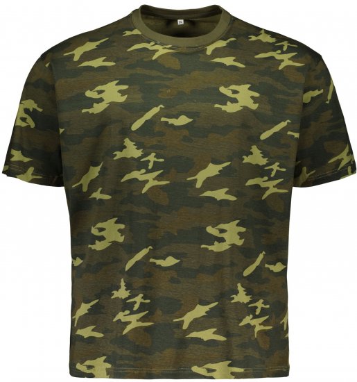 Big Bones X2175 Camo T-Shirt Green - T-shirts - Stora T-shirts - 2XL-14XL