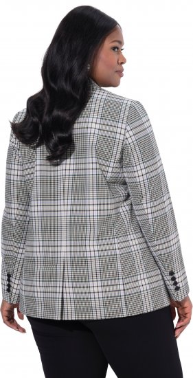 Ulla Popken Rutig Blazer Grön - Kavajer - 