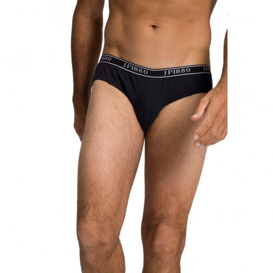 JP1880 Briefs Stretch Cotton 2-Pack Black - Underkläder & badkläder - Stora underkläder för män