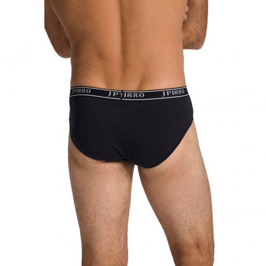 JP1880 Briefs Stretch Cotton 2-Pack Black - Underkläder & badkläder - Stora underkläder för män