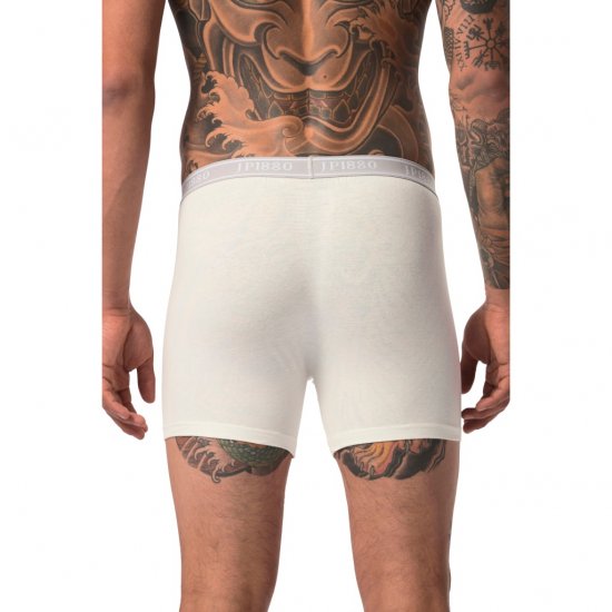 JP1880 Boxershorts Flexnamic OEKO-TEX Mid 2-Pack Grey/Off-White - Underkläder & badkläder - Stora underkläder för män