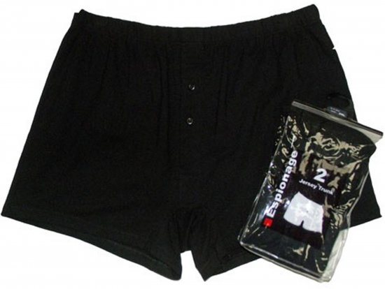 Espionage U001 2-Pack Boxershorts Black/White - Boxershorts - Boxershorts för herrar i stora storlekar