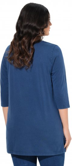 Ulla Popken Dandelion Short Sleeve Graphic Tee Ink Blue - Tryckta T-shirts för dam i stora storlekar - 