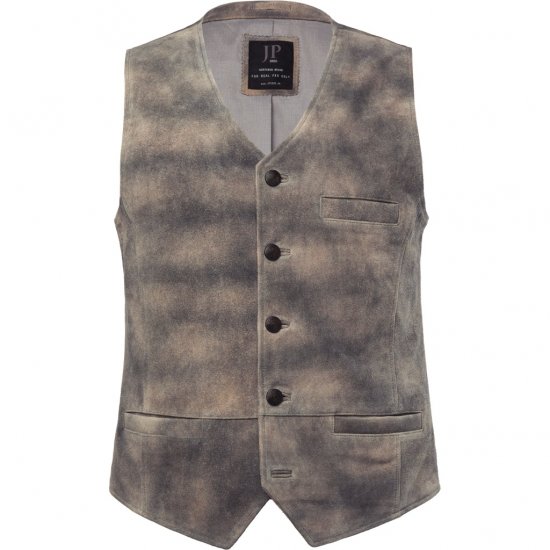 JP1880 Vest Traditional Cowhide Graphite Grey - Trachten & Oktoberfest - Oktoberfestkläder i stora storlekar (Trachten)
