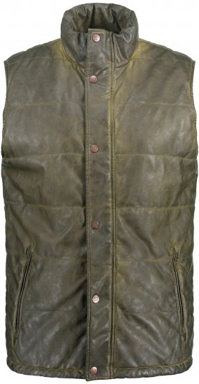 JP1880 Quilted Gilet Vintage Leather Green - Jackor - Stora jackor - 2XL-12XL
