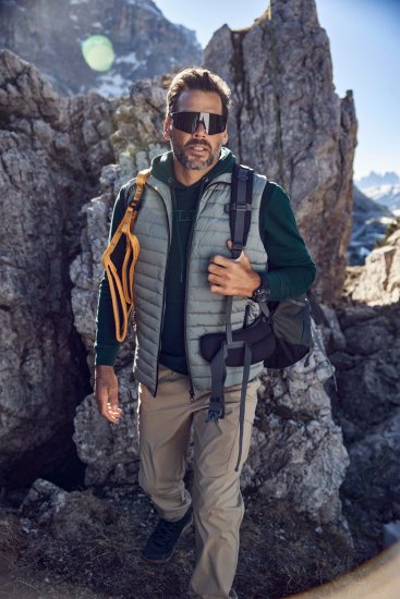 JAY-PI Lightly Quilted Vest with Stomach Fit Grey - Jackor - Stora jackor - 2XL-12XL