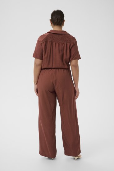 Kaffe Curve Emilia Wide Pants Henna Brown - Byxor - 