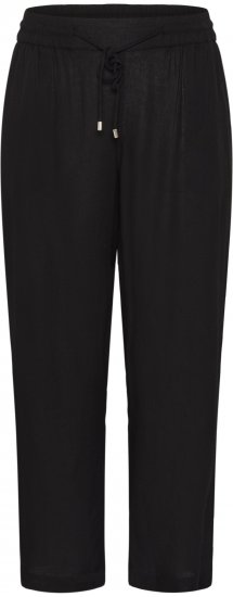 Kaffe Curve Mille Wide Pants Black Deep - Tygbyxor - 