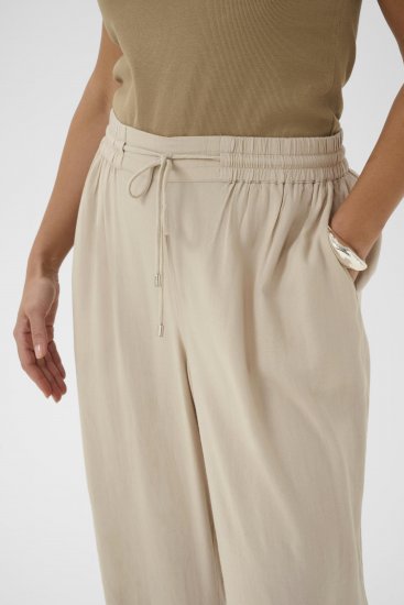 Kaffe Curve Mille Wide Pants Feather Grey - Tygbyxor - 