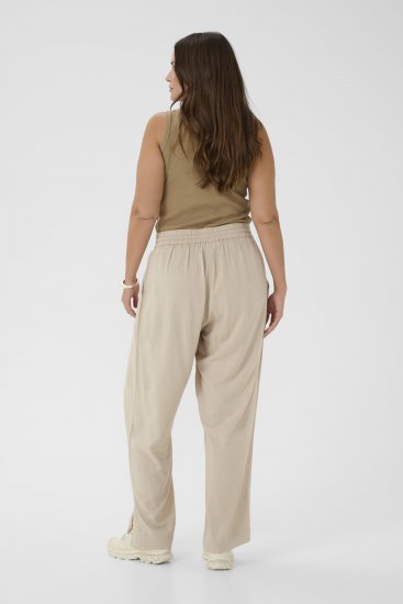 Kaffe Curve Mille Wide Pants Feather Grey - Tygbyxor - 