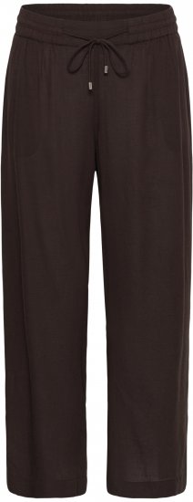 Kaffe Curve Mille Wide Pants Coffee Brown - Tygbyxor - 