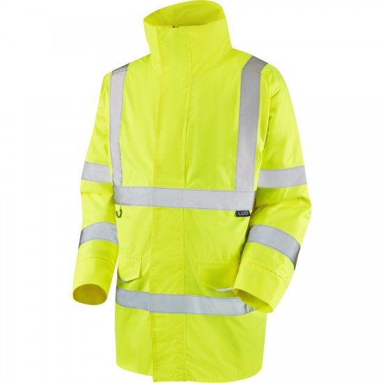 Leo Tawstock EcoViz 4K Baffle Lined Anorak Hi-Vis Yellow - Arbetskläder - Arbetskläder i stora storlekar