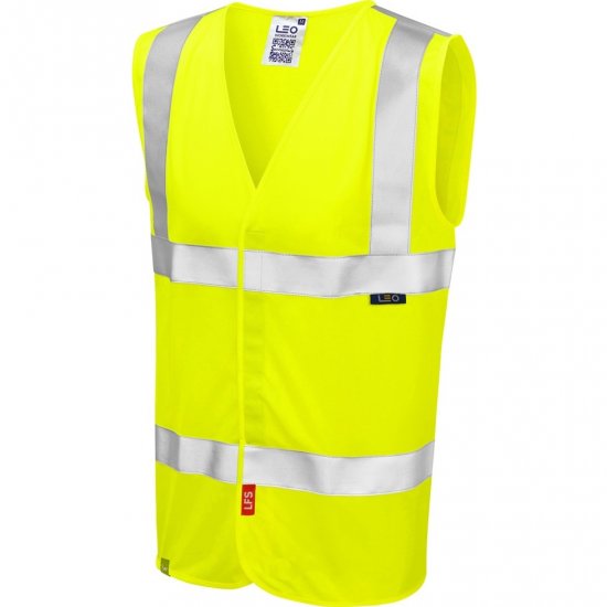 Leo Milford Ecoviz Lfs Waistcoat Hi-Vis Yellow - Arbetskläder - Arbetskläder i stora storlekar