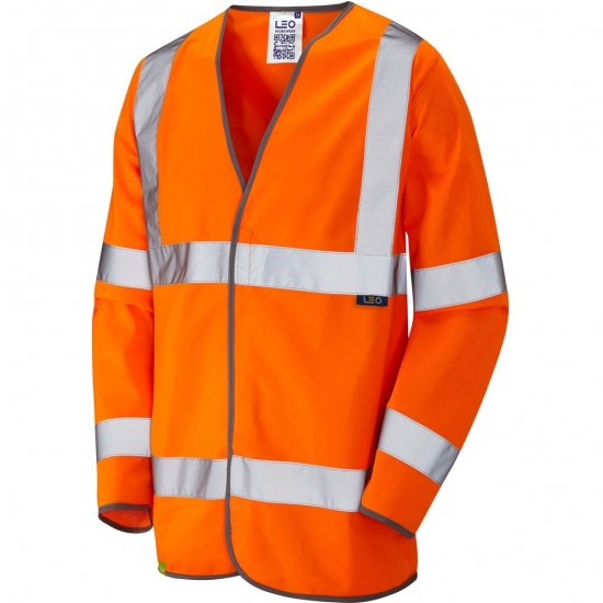Leo Shirwell Ecoviz Sleeved Waistcoat Hi-Vis Orange - Arbetskläder - Arbetskläder i stora storlekar