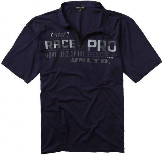 Lavecchia 2030 Polo Shirt Short Sleeve Navy - Pikétröjor - Stora pikétröjor - 2XL-8XL