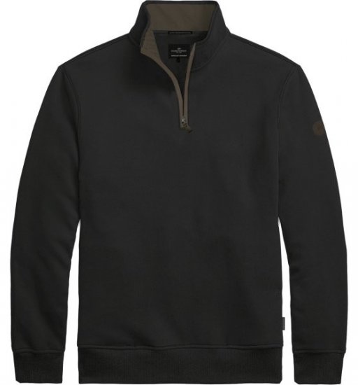 Double Outfitters MTOP-1163 Sweatshirt med halv dragkedja Svart - Tröjor & hoodies - Stora hoodies & tröjor - 2XL-14XL