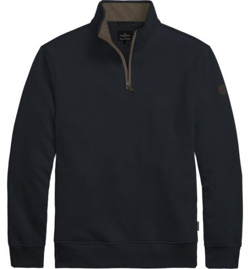 Double Outfitters MTOP-1163 Sweatshirt med halv dragkedja Mörkblå - Tröjor & hoodies - Stora hoodies & tröjor - 2XL-14XL