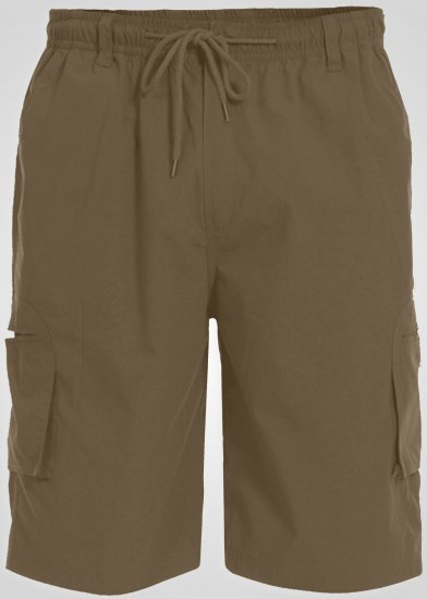 D555 Nick Cargoshorts med Elastisk Midja Beige - Shorts - Stora shorts W40-W60