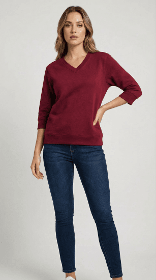 Nora Mikken GELINA Sweater Burgundy - DAMKLÄDER XS-XXL - 