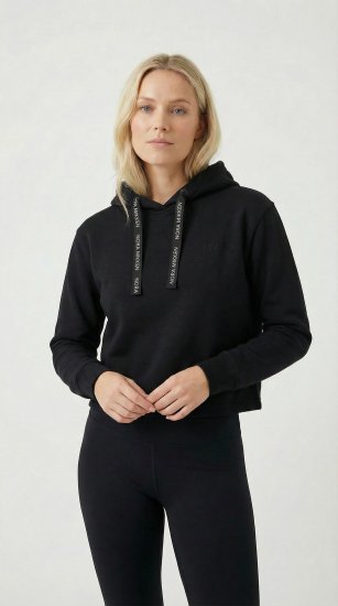 Nora Mikken KAMILLA Cropped Hoodie Black - DAMKLÄDER XS-XXL - 