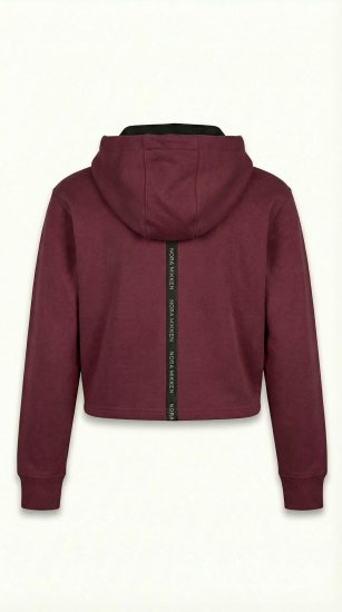 Nora Mikken KAMILLA Cropped Hoodie Burgundy - DAMKLÄDER XS-XXL - 