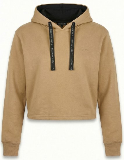Nora Mikken KAMILLA Cropped Hoodie Camel - DAMKLÄDER XS-XXL - 