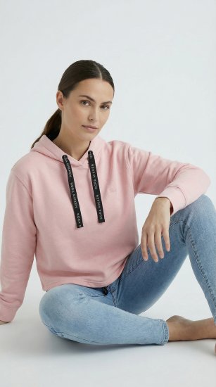 Nora Mikken KAMILLA Cropped Hoodie Peach Whip - DAMKLÄDER XS-XXL - 