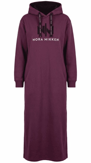 Nora Mikken MARI Maxi Hoodie Dress Mauve Wine - DAMKLÄDER XS-XXL - 