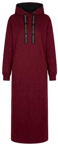 Nora Mikken MARTINA Maxi Hoodie Dress Burgundy - DAMKLÄDER XS-XXL - 